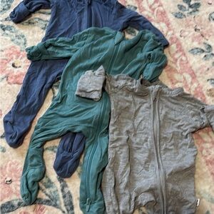 Little Sleepies Kids Pajamas - Navy, Teal, and Gray